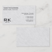 Carte De Visite Avocat professionnel élégant blanc clair (Devant / Derrière)