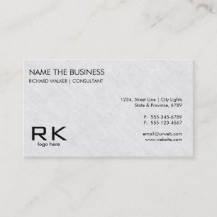 Carte De Visite Avocat professionnel élégant blanc clair