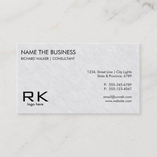 Carte De Visite Avocat professionnel élégant blanc clair (Devant)