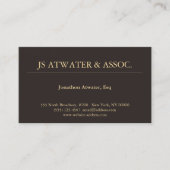 Carte De Visite Avocat professionnel élégant Dark Brown (Devant)
