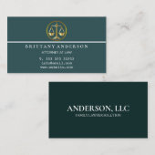 Carte De Visite Avocat professionnel en droit Black Scale Business (Devant / Derrière)