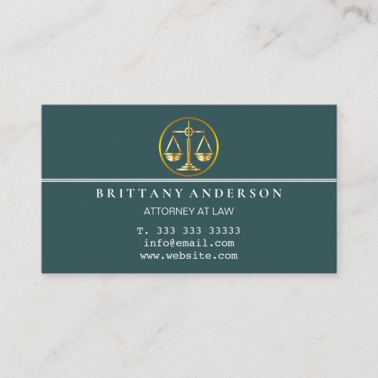 Carte De Visite Avocat professionnel en droit Black Scale Business (Devant)