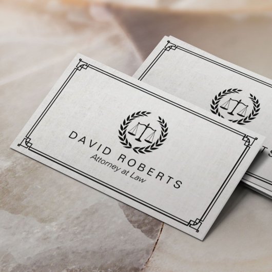 Carte De Visite Avocat professionnel en droit simple encadré