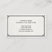 Carte De Visite Avocat professionnel en droit simple encadré (Dos)