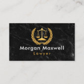 Carte De Visite Avocat professionnel Gold Black Luxury (Devant)