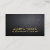 Carte De Visite Avocat professionnel Gold Scale Logo noir (Dos)