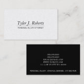 Carte De Visite Avocat professionnel moderne Platine (Devant / Derrière)