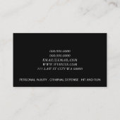 Carte De Visite Avocat professionnel moderne Platine (Dos)