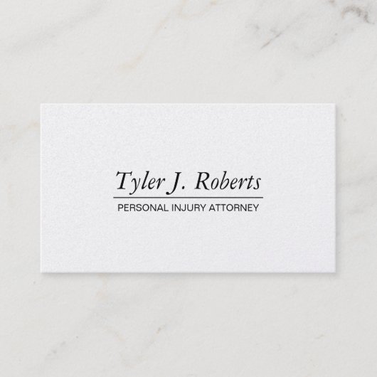 Carte De Visite Avocat professionnel moderne Platine (Devant)