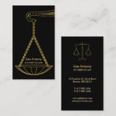 Carte De Visite Avocat professionnel | Or (Devant / Derrière)