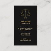 Carte De Visite Avocat professionnel | Or (Dos)