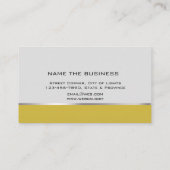 Carte De Visite Avocat Professionnel Simple Gris Jaune (Dos)