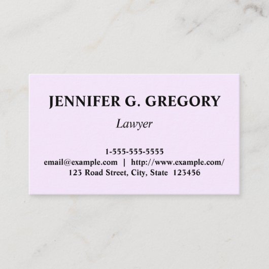 Carte de visite Avocat propre et personnalisable (Devant)