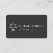 Carte de visite Avocat QR Code Noir Argent Profess (Devant)