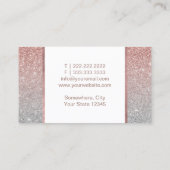 Carte De Visite Avocat Rose moderne Gold & Silver Parties scintill (Dos)