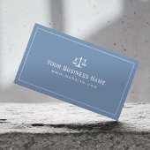 Carte De Visite Avocat Simple Bleu Bleu clair Bureau du Procureur