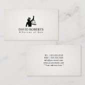 Carte De Visite Avocat simple de Madame Justice Logo d'avocat (Devant / Derrière)