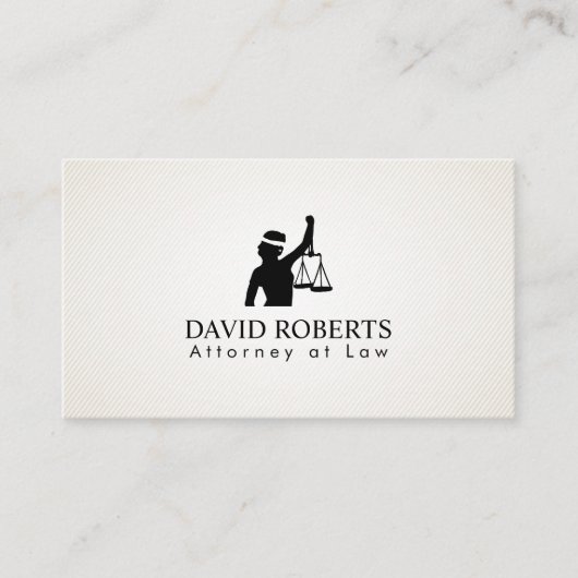 Carte De Visite Avocat simple de Madame Justice Logo d'avocat (Devant)