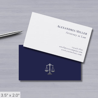 Carte De Visite Avocat simple et élégant