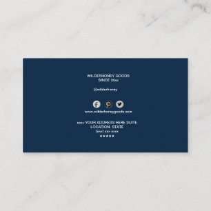 Carte De Visite Avocat simple juriste justice bleu marine Busi