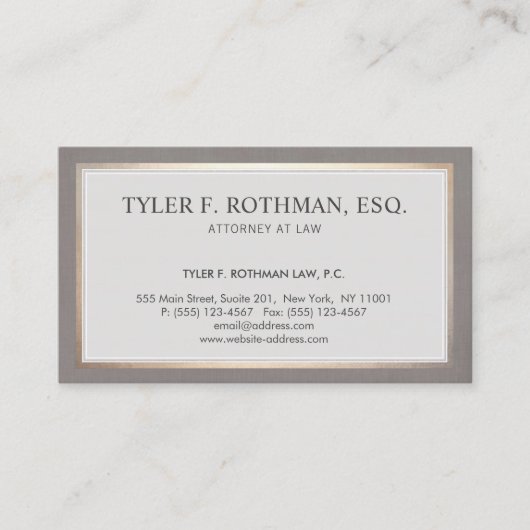 Carte De Visite Avocat traditionnel classique (Devant)