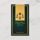 Carte De Visite Avocat vertical grunge vert simple de frontière (Devant)