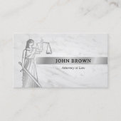 Carte De Visite Avocate professionnelle Lady Justice Marble (Devant)