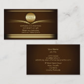 Carte De Visite Avocats de Droit - Disque Or et Flourds (Devant / Derrière)