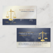 Carte De Visite Avocats PixDezines BLANC+BLEU (Devant / Derrière)