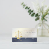 Carte De Visite Avocats PixDezines BLANC+BLEU (Debout devant)