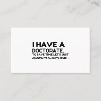 AVOIR UN DOCTORAT