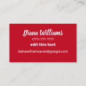 Carte De Visite Avon Pepperment Candy Vacances (Dos)