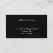 Carte de visite Avon Rep Indépendant Glam (Dos)