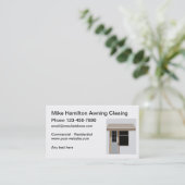 Carte De Visite Awning Cleaning Service New Business Cards (Debout devant)