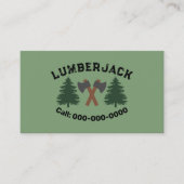 Carte De Visite Axes and Fir Trees - Lumberjack (Devant)