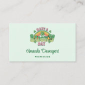 Carte De Visite Ayez une Typographie rétro de jour chanceux (Devant)