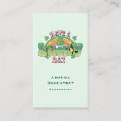 Carte De Visite Ayez une Typographie rétro de jour chanceux (Devant)