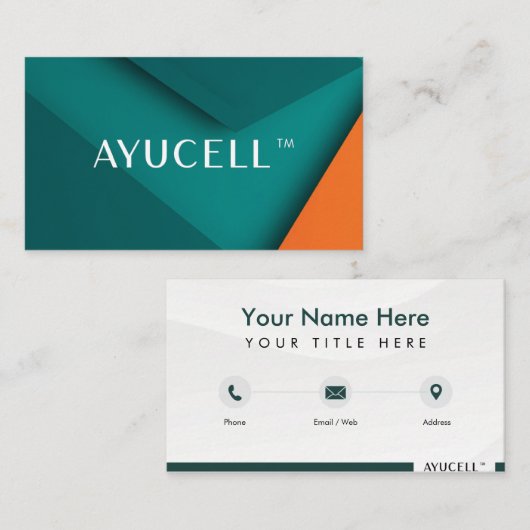 Carte de visite Ayucell 1 (modifiable) (Devant / Derrière)
