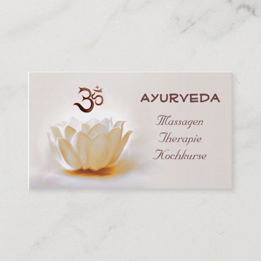 Carte De Visite Ayurveda (Devant)