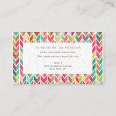 Carte De Visite Aztec Flèches Motif Masseuse Wellness Therapy (Dos)