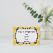 Carte De Visite Aztec Tribal Jaune Amérindien Brown Designs (Debout devant)