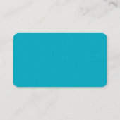Carte De Visite Azure Blue & White Professional Unique Classic (Dos)