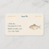 Carte De Visite Azure Fin Classic Fish Restaurant (Dos)
