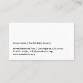 Carte De Visite Azure Lorica Antibully Society (Dos)