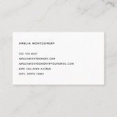 Carte De Visite Azure Ocean Sandy Beach Photo (Dos)