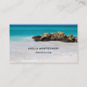 Carte De Visite Azure Ocean Sandy Beach Photo (Devant)