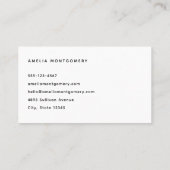 Carte De Visite Azure Ocean Sandy Beach Photo (Dos)