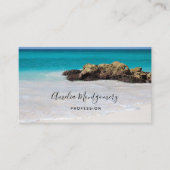 Carte De Visite Azure Ocean Sandy Beach Photo (Devant)