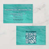 Carte De Visite Azure water logistics services minimalist (Devant / Derrière)