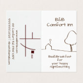 Carte De Visite B&B Comfort Inn (Extérieur déplié)